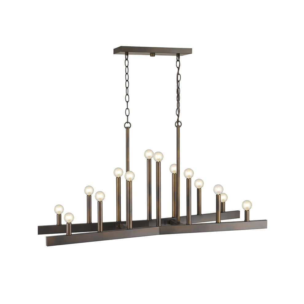 Fallon 14-Light Oil-Rubbed Bronze Island Pendant By Homeroots | Pendant Lamps | Modishstore - 3