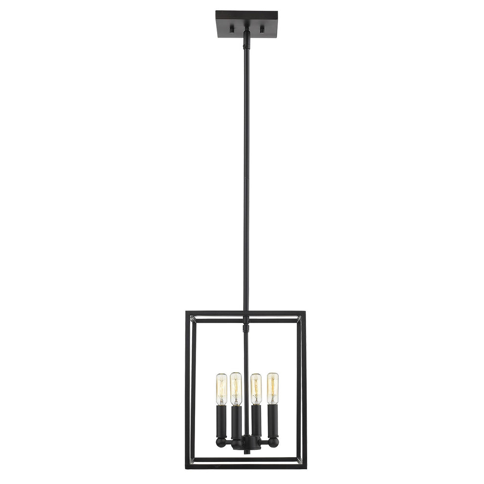 Cobar 4-Light Matte Black Pendant By Homeroots | Pendant Lamps | Modishstore - 2