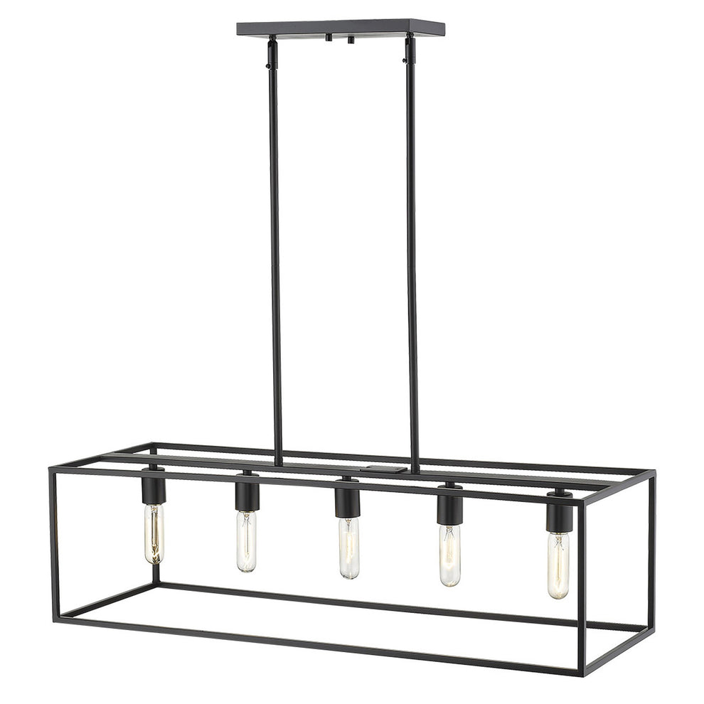 Cobar 5-Light Matte Black Island Pendant By Homeroots | Pendant Lamps | Modishstore - 2