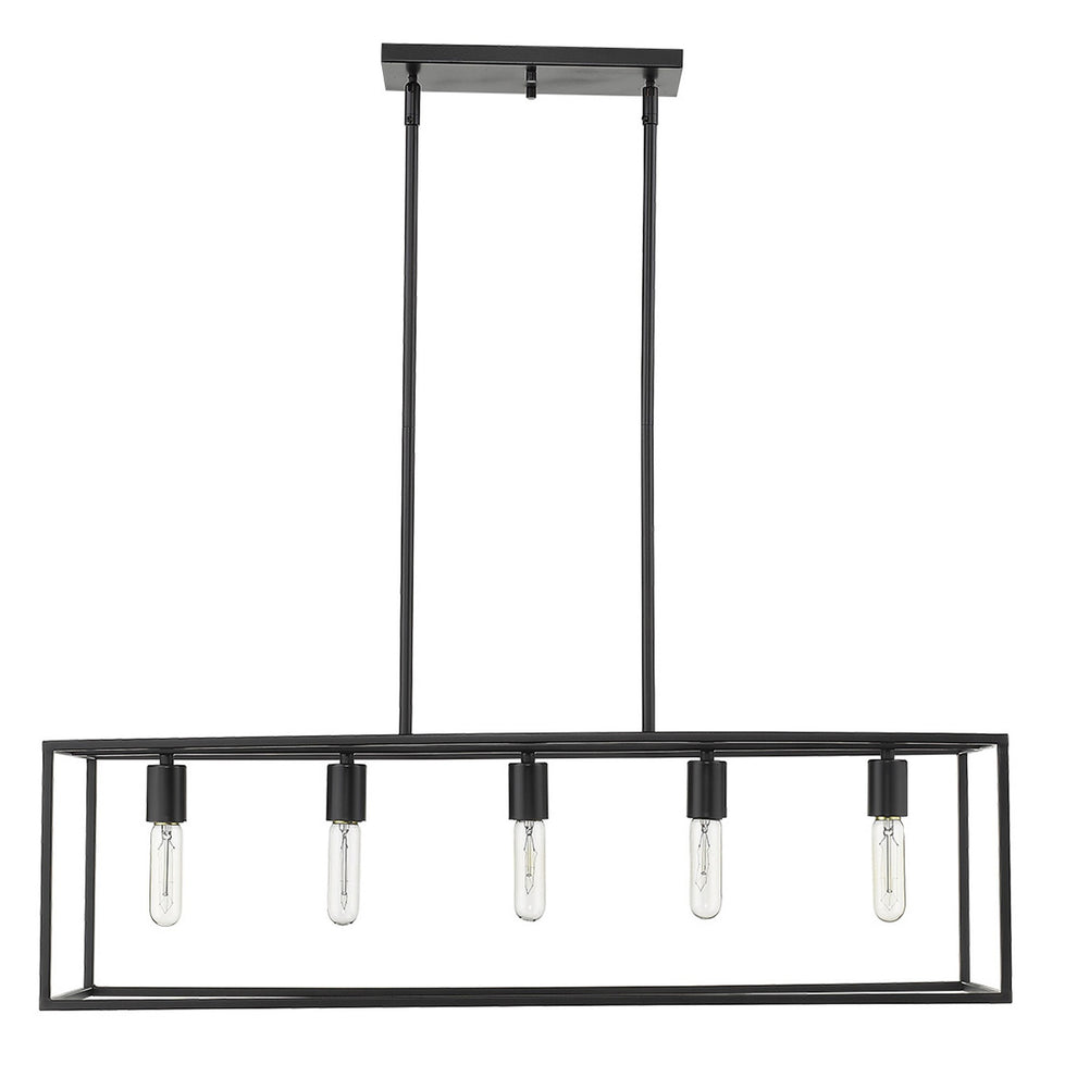 Cobar 5-Light Matte Black Island Pendant By Homeroots | Pendant Lamps | Modishstore - 3