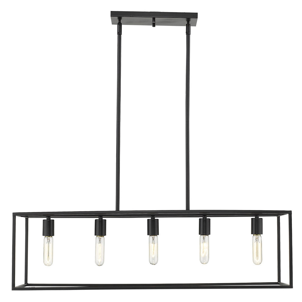 Cobar 5-Light Matte Black Island Pendant By Homeroots | Pendant Lamps | Modishstore - 4