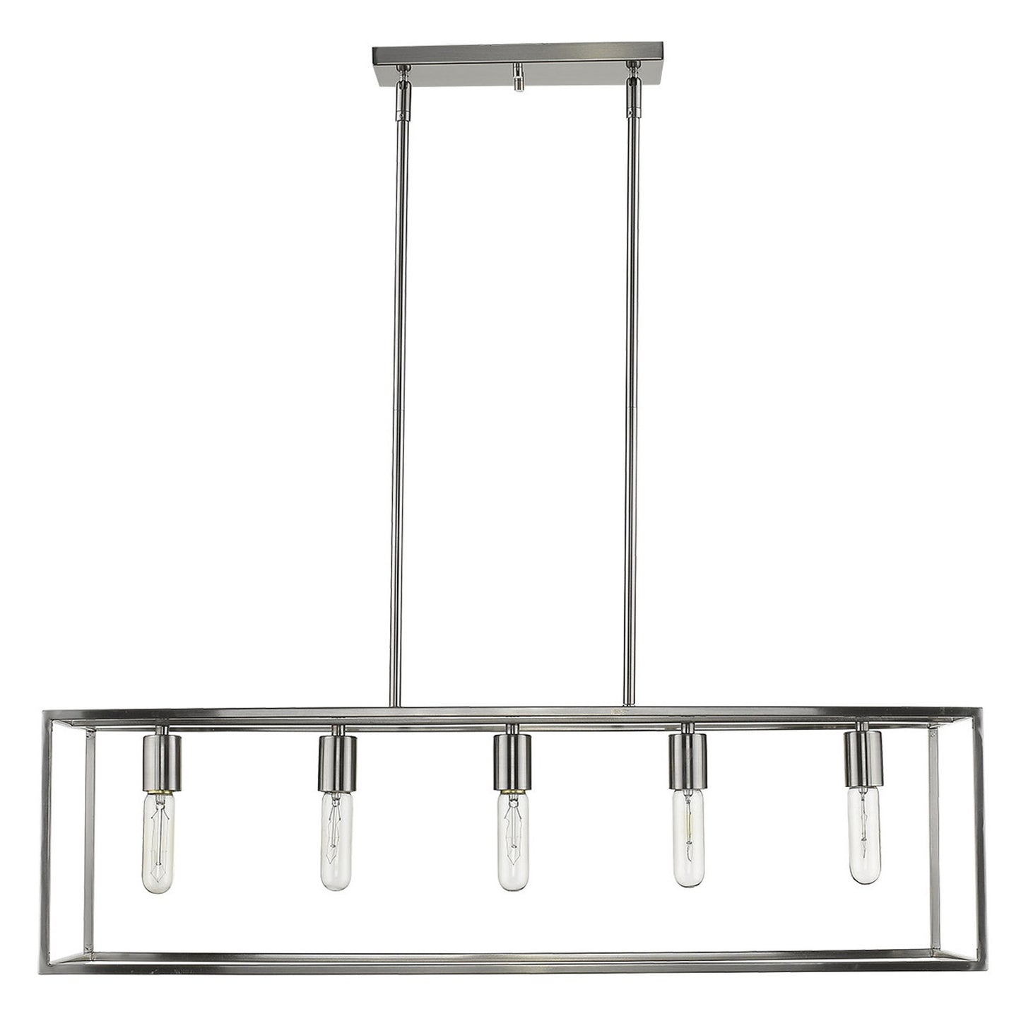 Cobar 5-Light Satin Nickel Island Pendant By Homeroots | Pendant Lamps | Modishstore - 3
