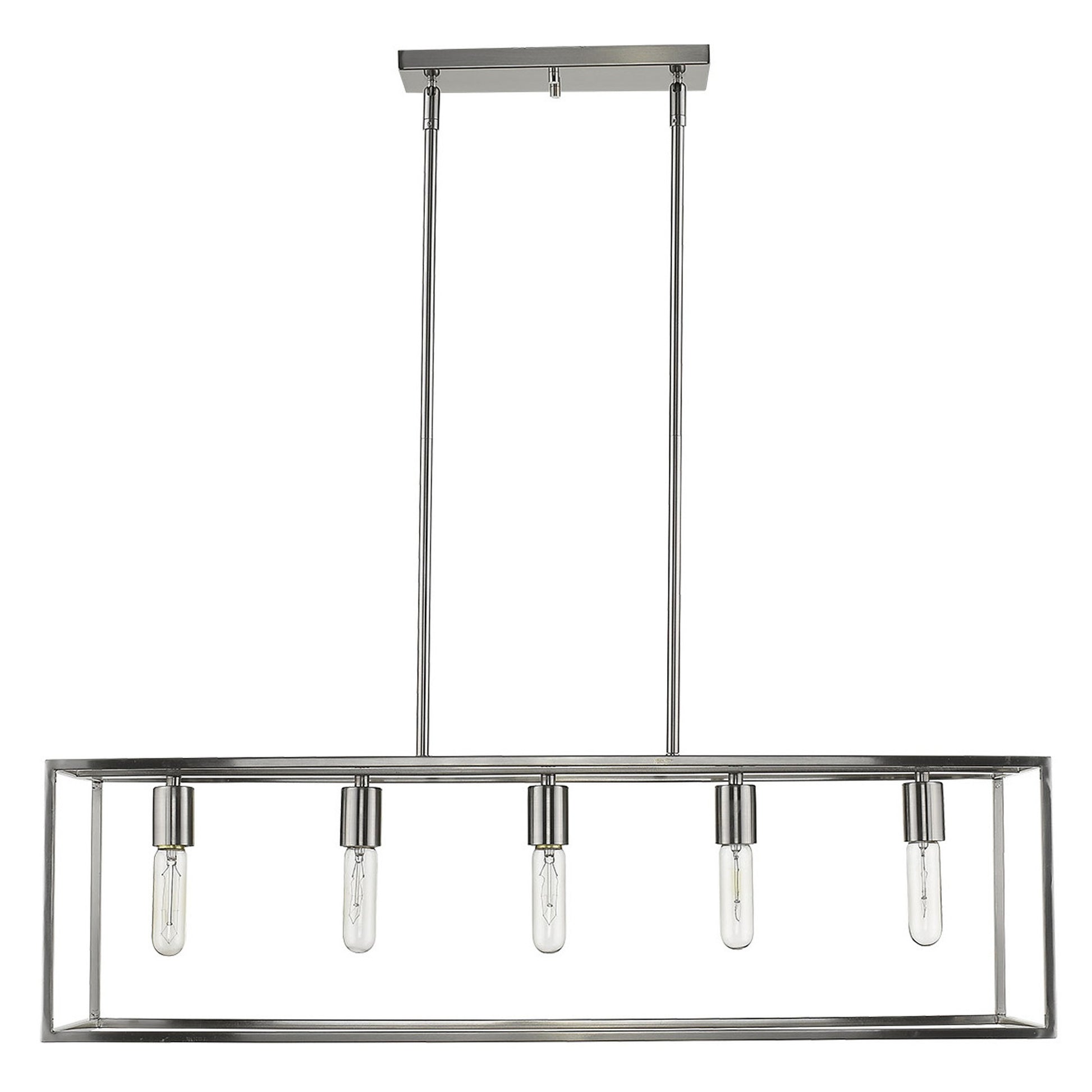 Cobar 5-Light Satin Nickel Island Pendant By Homeroots | Pendant Lamps | Modishstore - 3