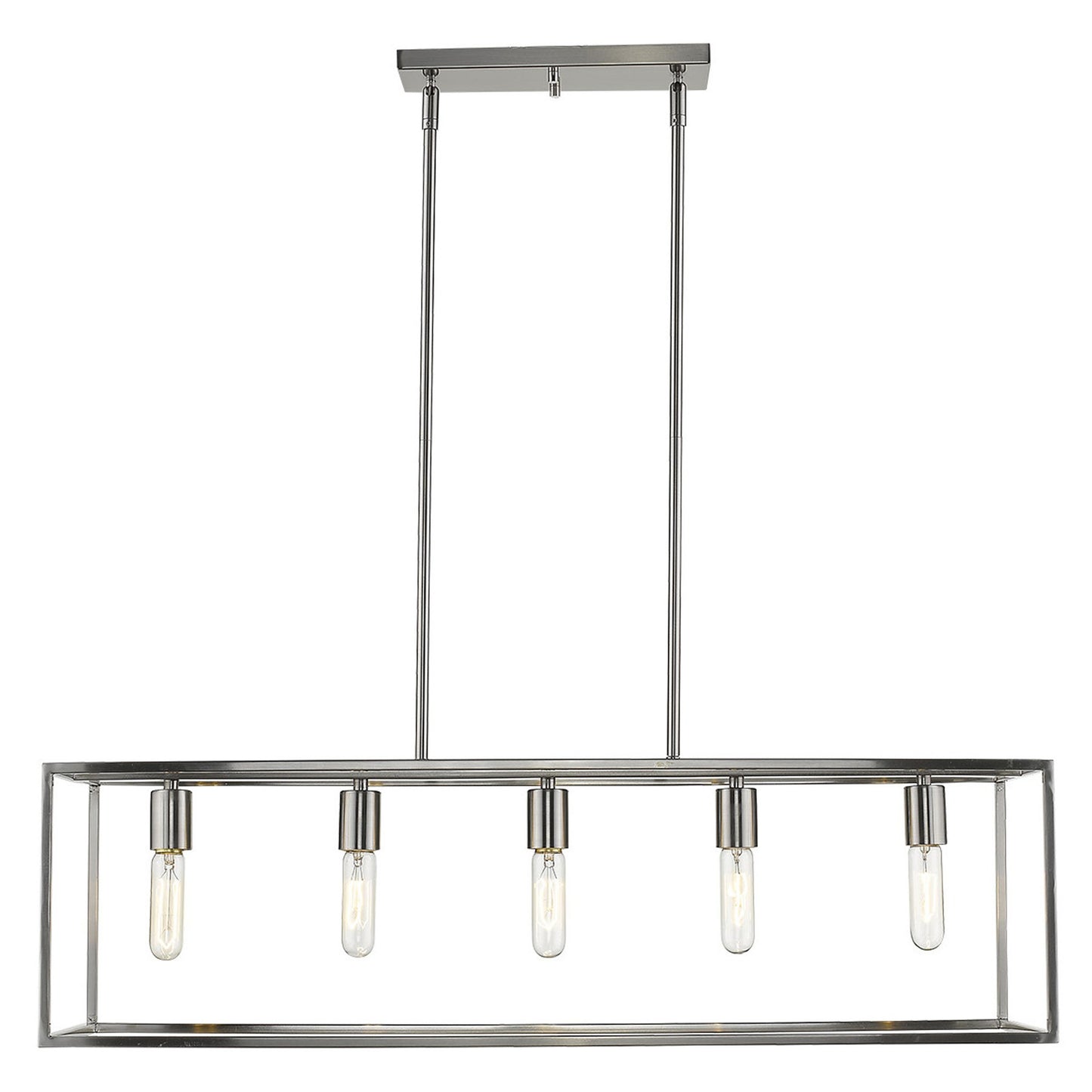 Cobar 5-Light Satin Nickel Island Pendant By Homeroots | Pendant Lamps | Modishstore - 4
