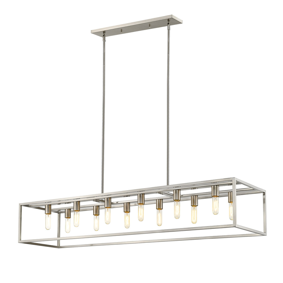 Cobar 12-Light Satin Nickel Island Pendant By Homeroots | Pendant Lamps | Modishstore - 3