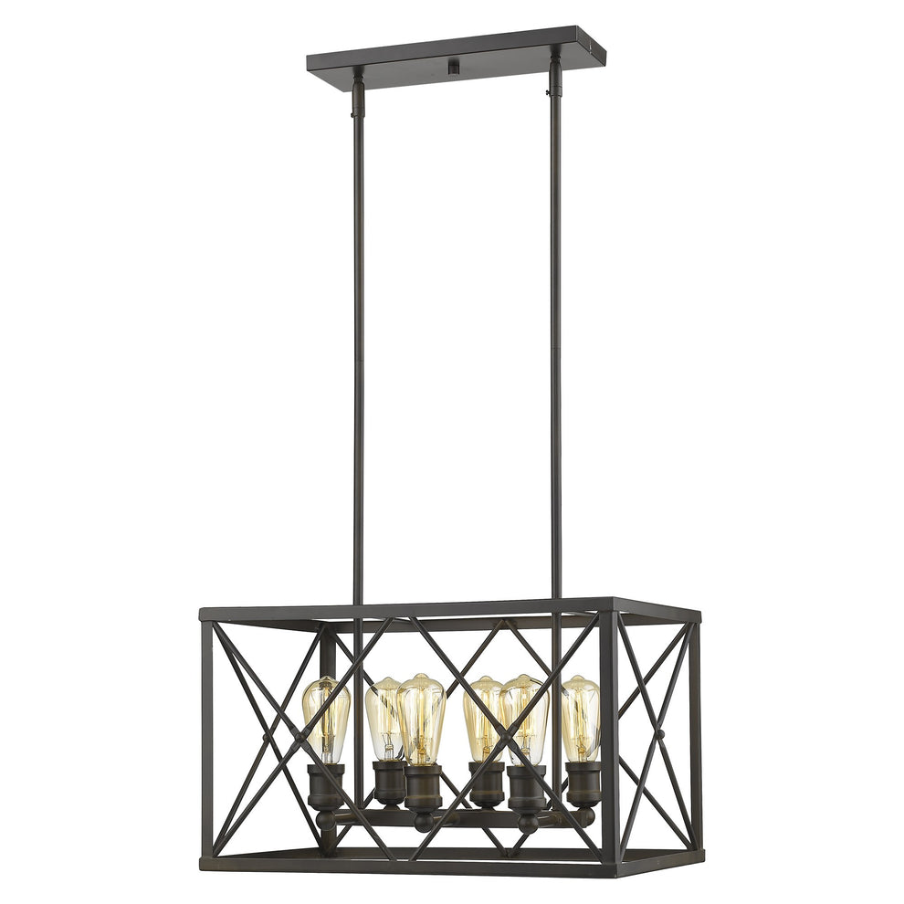 Brooklyn 6-Light Oil-Rubbed Bronze Pendant By Homeroots | Pendant Lamps | Modishstore - 2