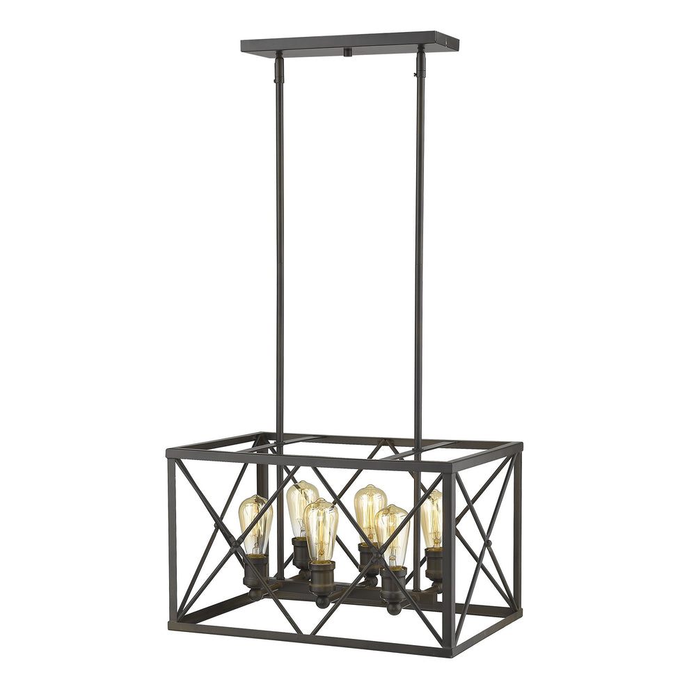 Brooklyn 6-Light Oil-Rubbed Bronze Pendant By Homeroots | Pendant Lamps | Modishstore - 4