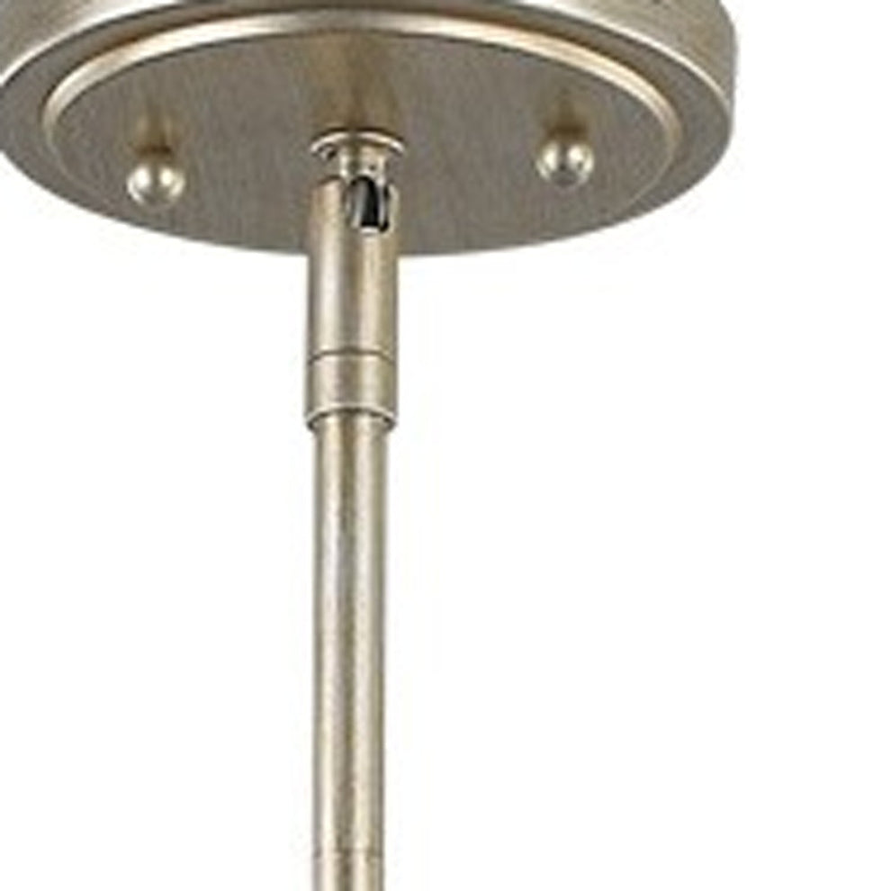 Daria 3-Light Washed Gold Pendant With Washed Gold And White Drum Shade By Homeroots | Pendant Lamps | Modishstore - 4