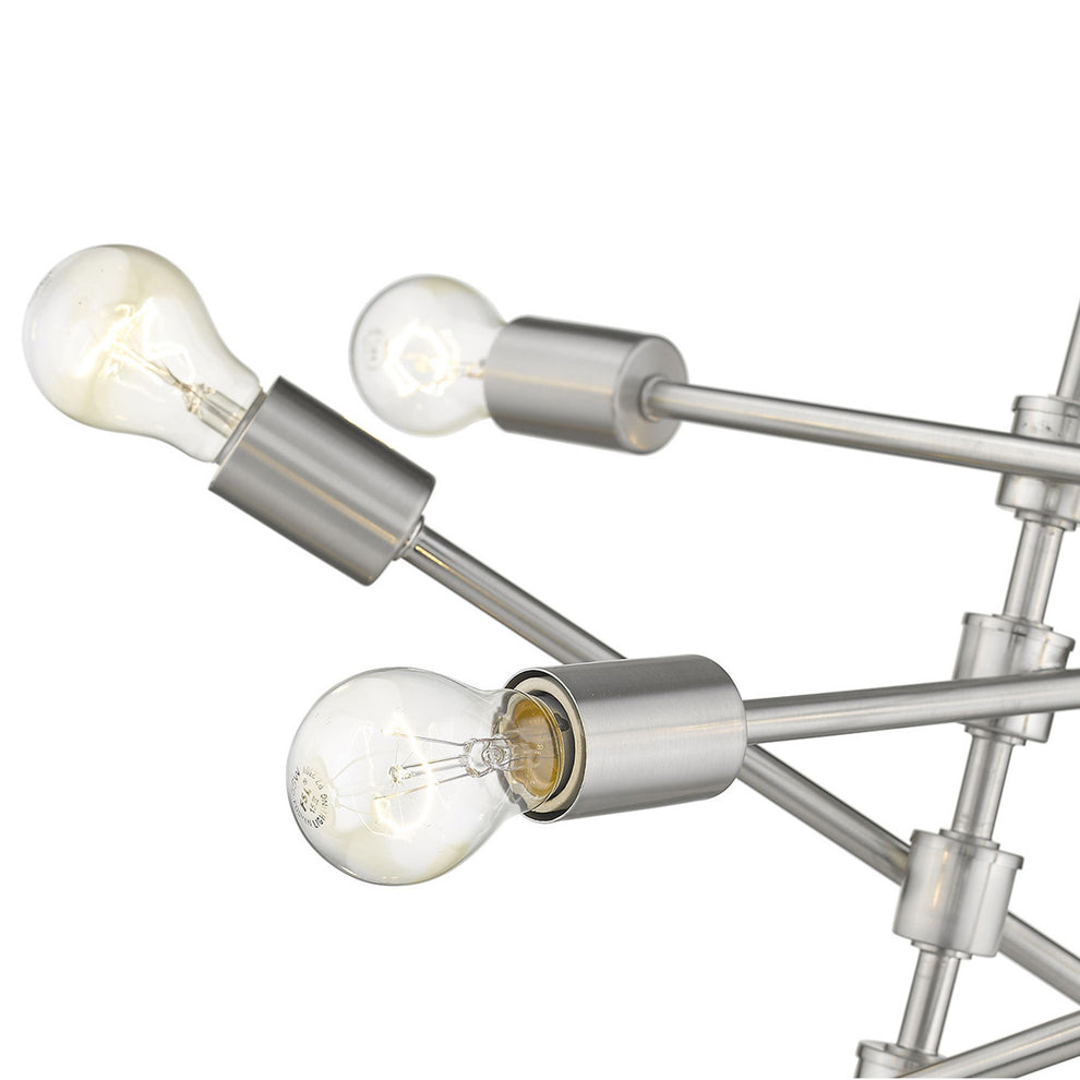 Calix 8-Light Satin Nickel Pendant By Homeroots | Pendant Lamps | Modishstore - 6