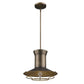 Newport 1-Light Tin Coated Pendant With Raw Brass Interior Shade And Louver By Homeroots