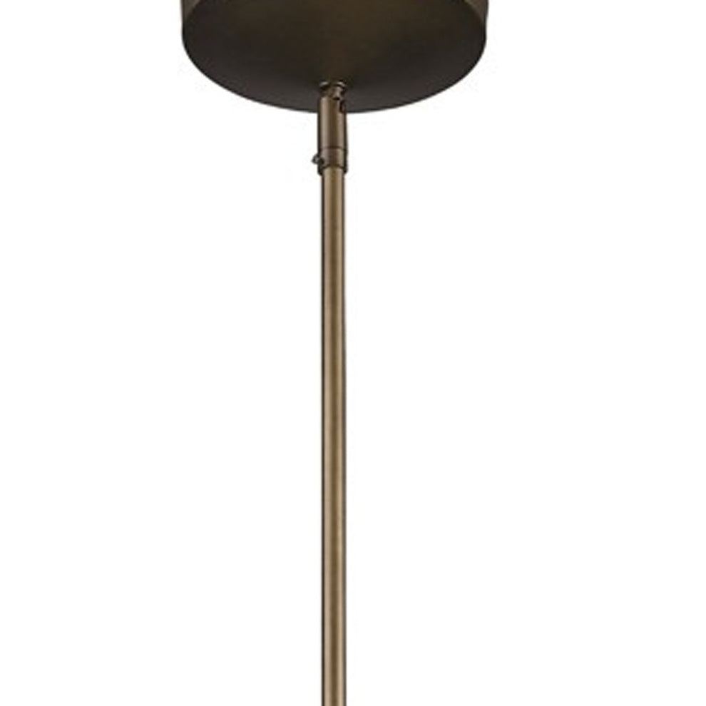 Newport 1-Light Tin Coated Pendant With Raw Brass Interior Shade And Louver By Homeroots | Pendant Lamps | Modishstore - 4