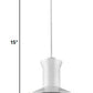 Newport 1-Light White Pendant With Polished Nickel Louver By Homeroots