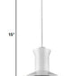 Newport 1-Light White Pendant With Polished Nickel Louver By Homeroots | Pendant Lamps | Modishstore - 5
