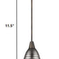 Bronze Hanging Light with Ribbed Pebbled Glass Shade By Homeroots | Pendant Lamps | Modishstore - 2