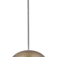 Brielle 1-Light Polished Nickel Pendant With Textured Glass Shade By Homeroots | Pendant Lamps | Modishstore - 2