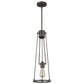 Jade 1-Light Oil-Rubbed Bronze Pendant With Vertical Structural Frames By Homeroots