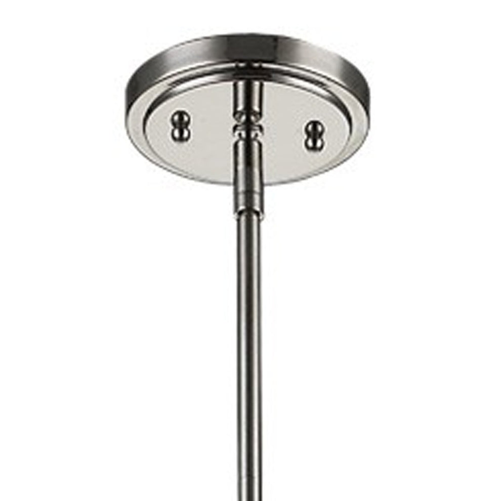 Jade 1-Light Polished Nickel Pendant With Vertical Structural Frames By Homeroots | Pendant Lamps | Modishstore - 3