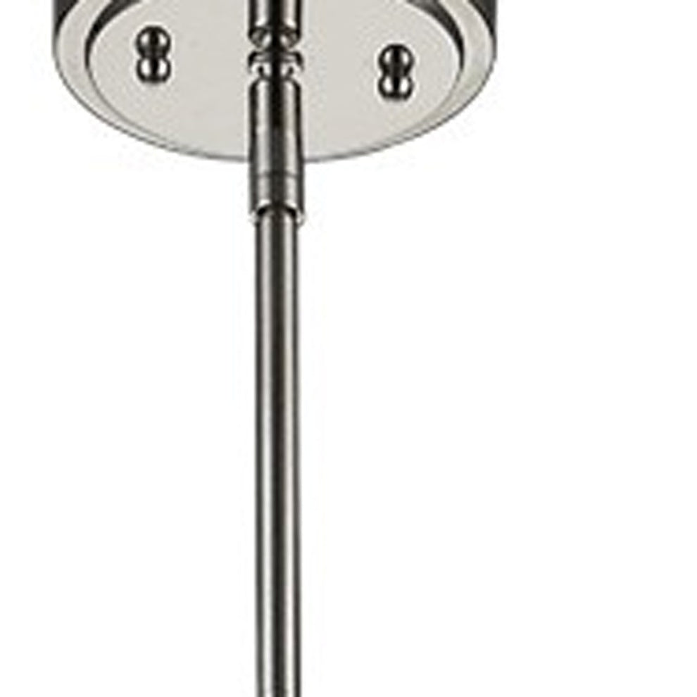 Jade 1-Light Polished Nickel Pendant With Vertical Structural Frames By Homeroots | Pendant Lamps | Modishstore - 4