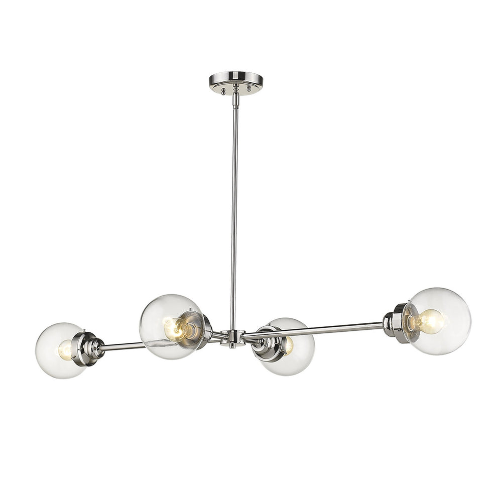 Portsmith 4-Light Polished Nickel Island Pendant By Homeroots | Pendant Lamps | Modishstore - 3