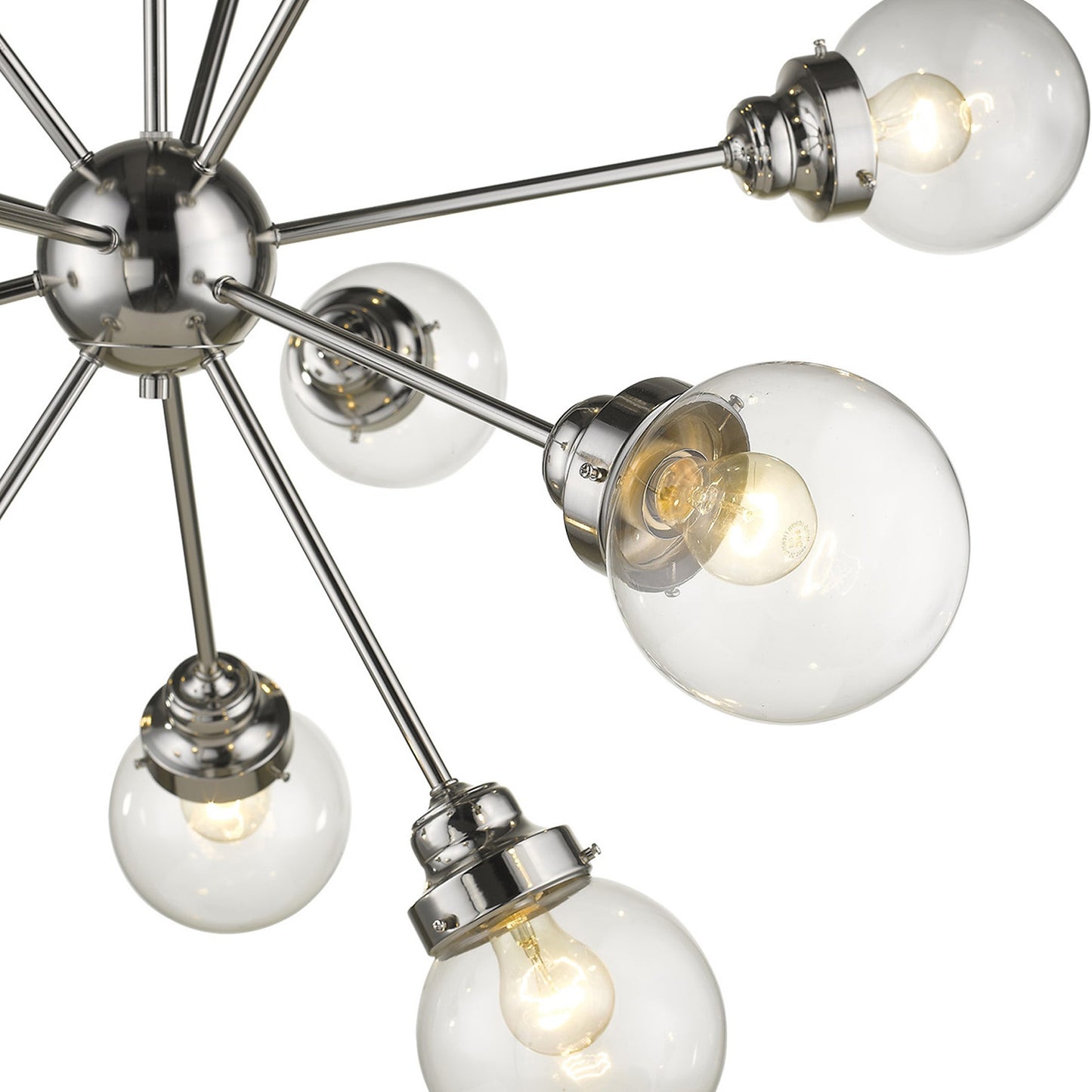 Portsmith 12-Light Polished Nickel Chandelier By Homeroots | Chandeliers | Modishstore - 5