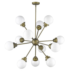 Portsmith 12-Light Raw Brass Chandelier By Homeroots