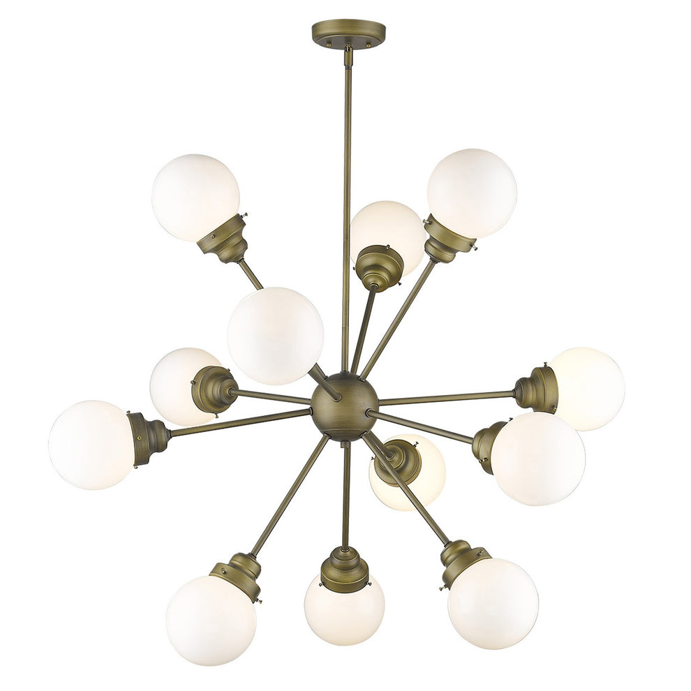 Portsmith 12-Light Raw Brass Chandelier By Homeroots | Chandeliers | Modishstore - 2