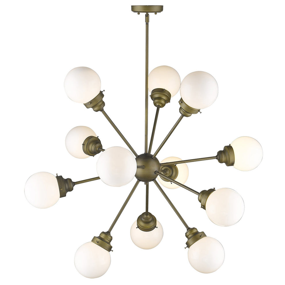 Portsmith 12-Light Raw Brass Chandelier By Homeroots | Chandeliers | Modishstore - 3
