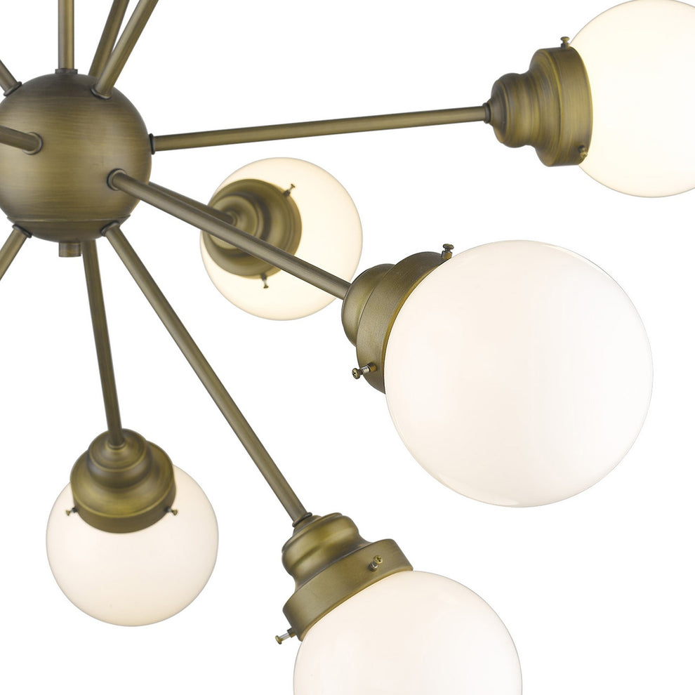 Portsmith 12-Light Raw Brass Chandelier By Homeroots | Chandeliers | Modishstore - 5