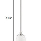Silver Hanging Light with Frosted Glass Shade By Homeroots | Pendant Lamps | Modishstore - 2