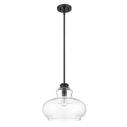 Torrel 1-Light Matte Black Pendant By Homeroots | Pendant Lamps | Modishstore