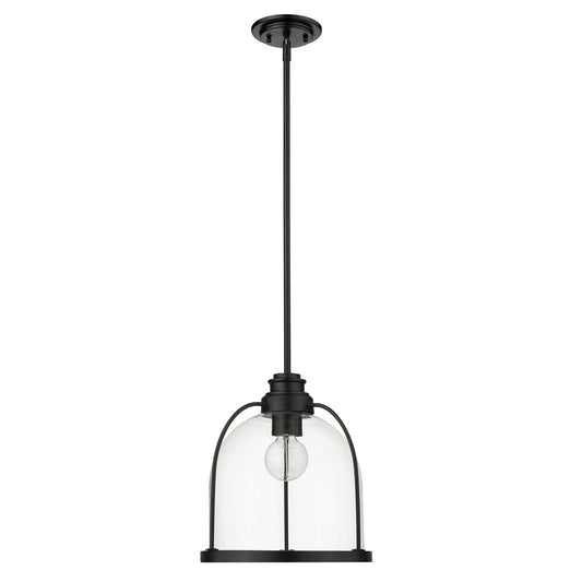 Stanton 1-Light Matte Black Pendant By Homeroots | Pendant Lamps | Modishstore