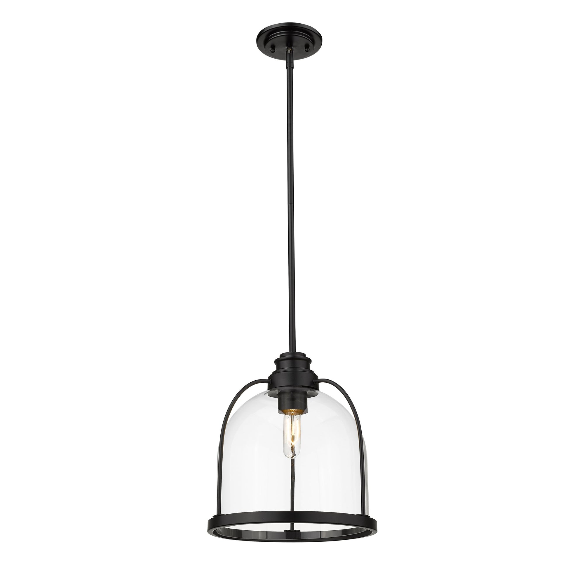 Stanton 1-Light Matte Black Pendant By Homeroots | Pendant Lamps | Modishstore - 2