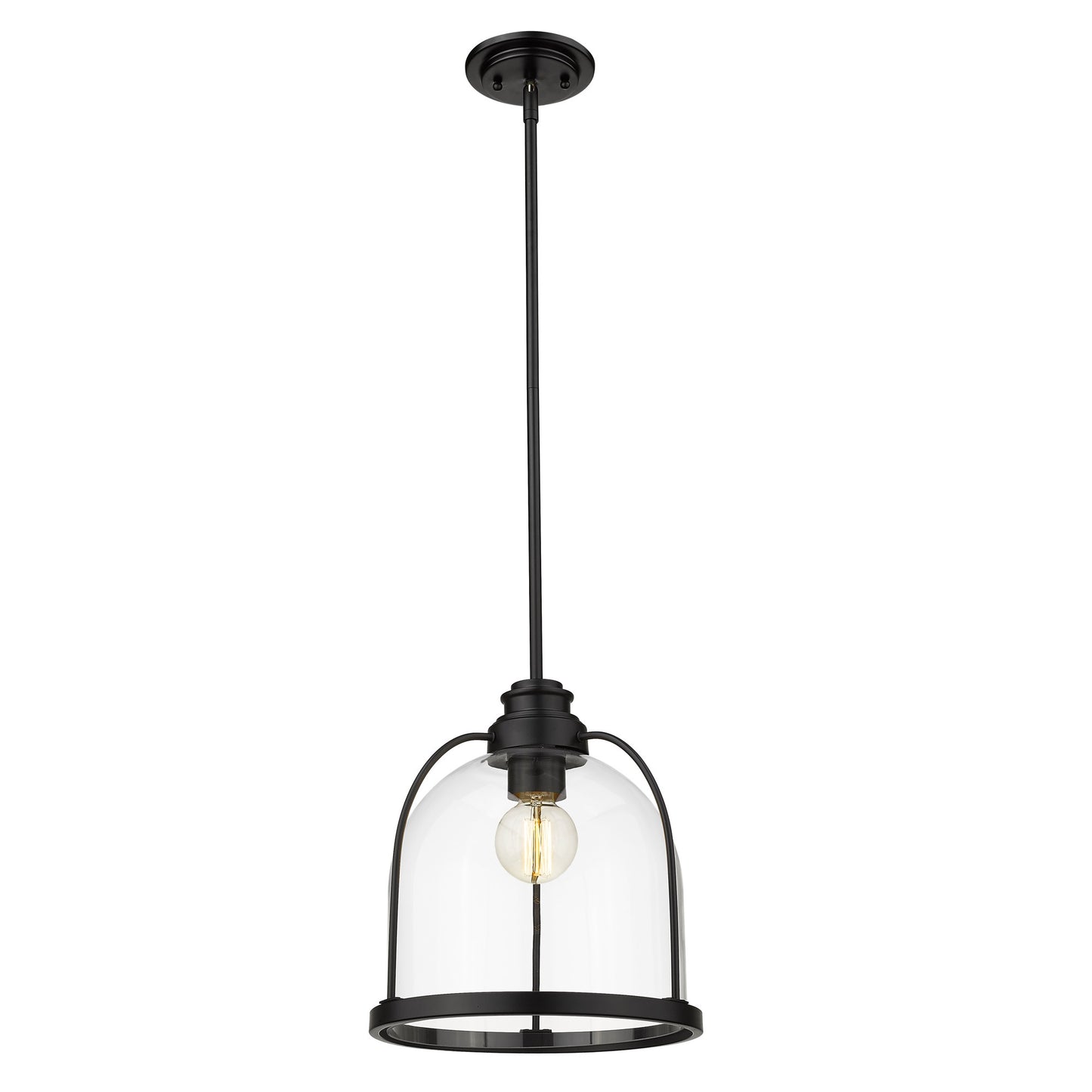 Stanton 1-Light Matte Black Pendant By Homeroots | Pendant Lamps | Modishstore - 3