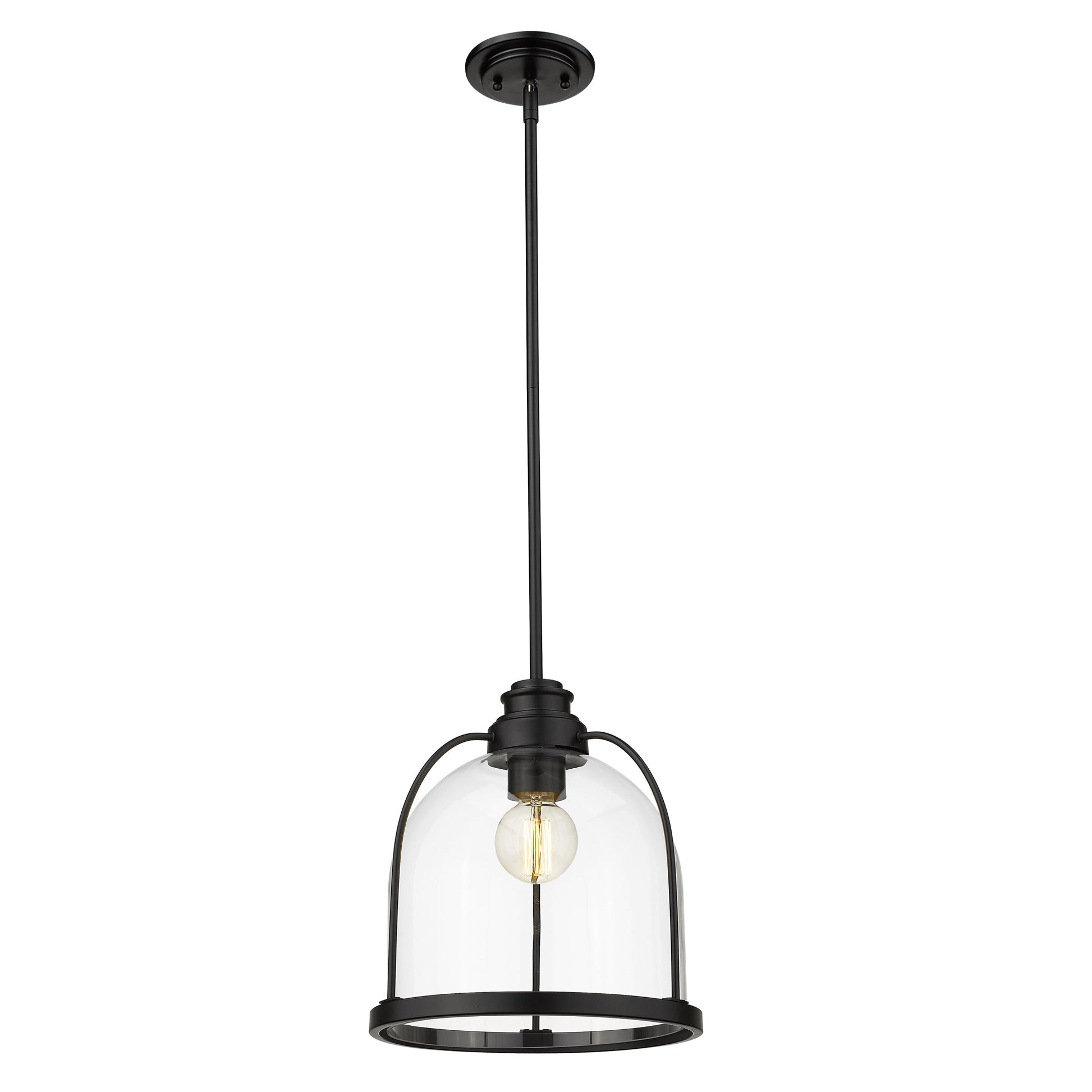 Stanton 1-Light Matte Black Pendant By Homeroots | Pendant Lamps | Modishstore - 3