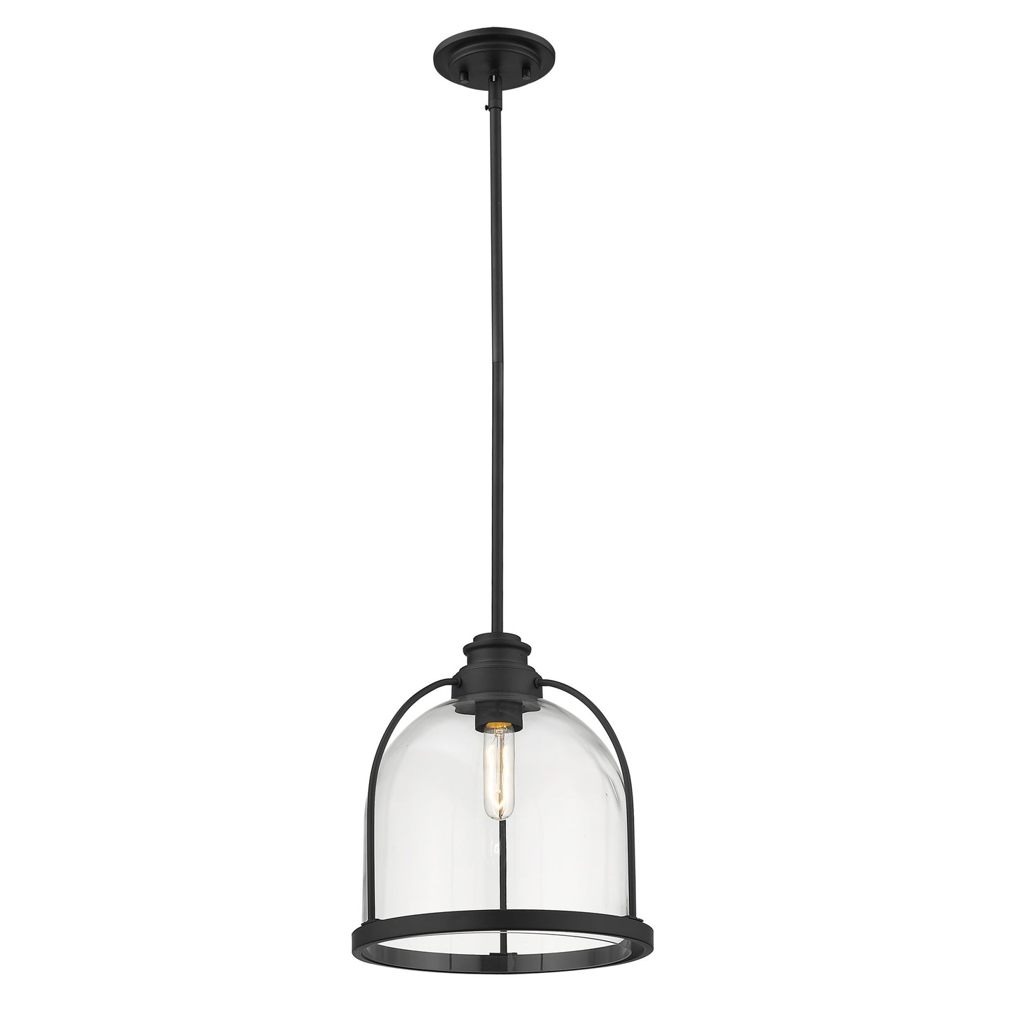 Stanton 1-Light Matte Black Pendant By Homeroots | Pendant Lamps | Modishstore - 4