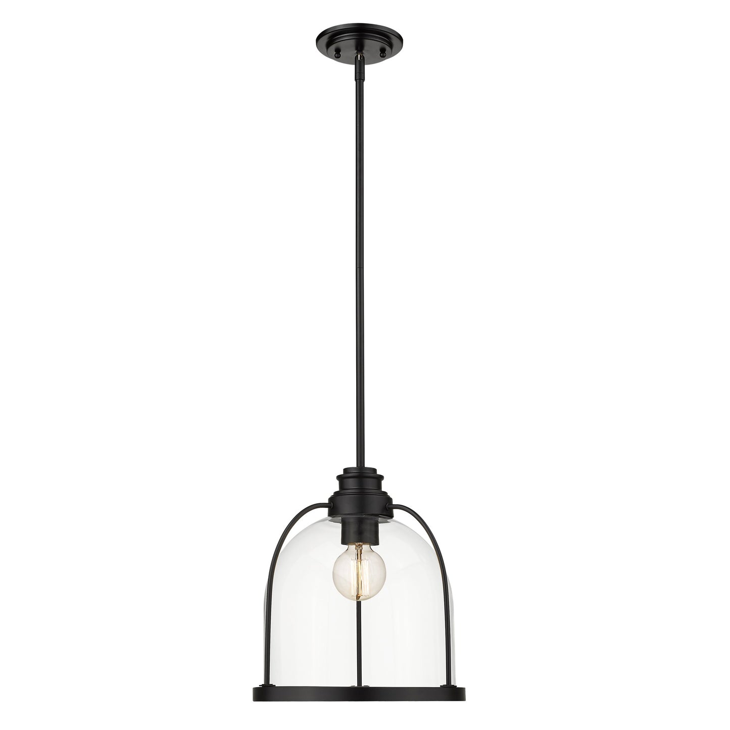 Stanton 1-Light Matte Black Pendant By Homeroots | Pendant Lamps | Modishstore - 5