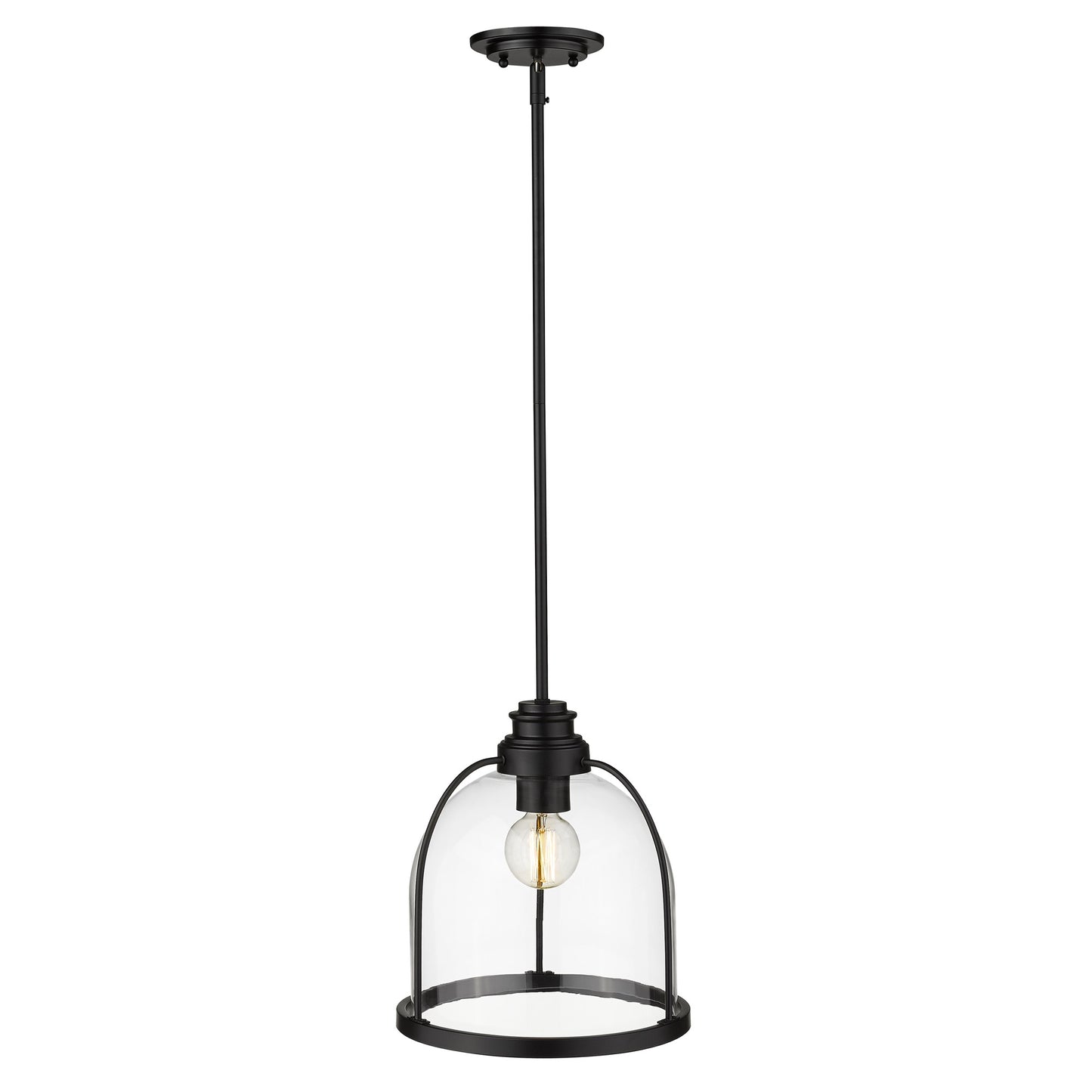 Stanton 1-Light Matte Black Pendant By Homeroots | Pendant Lamps | Modishstore - 6