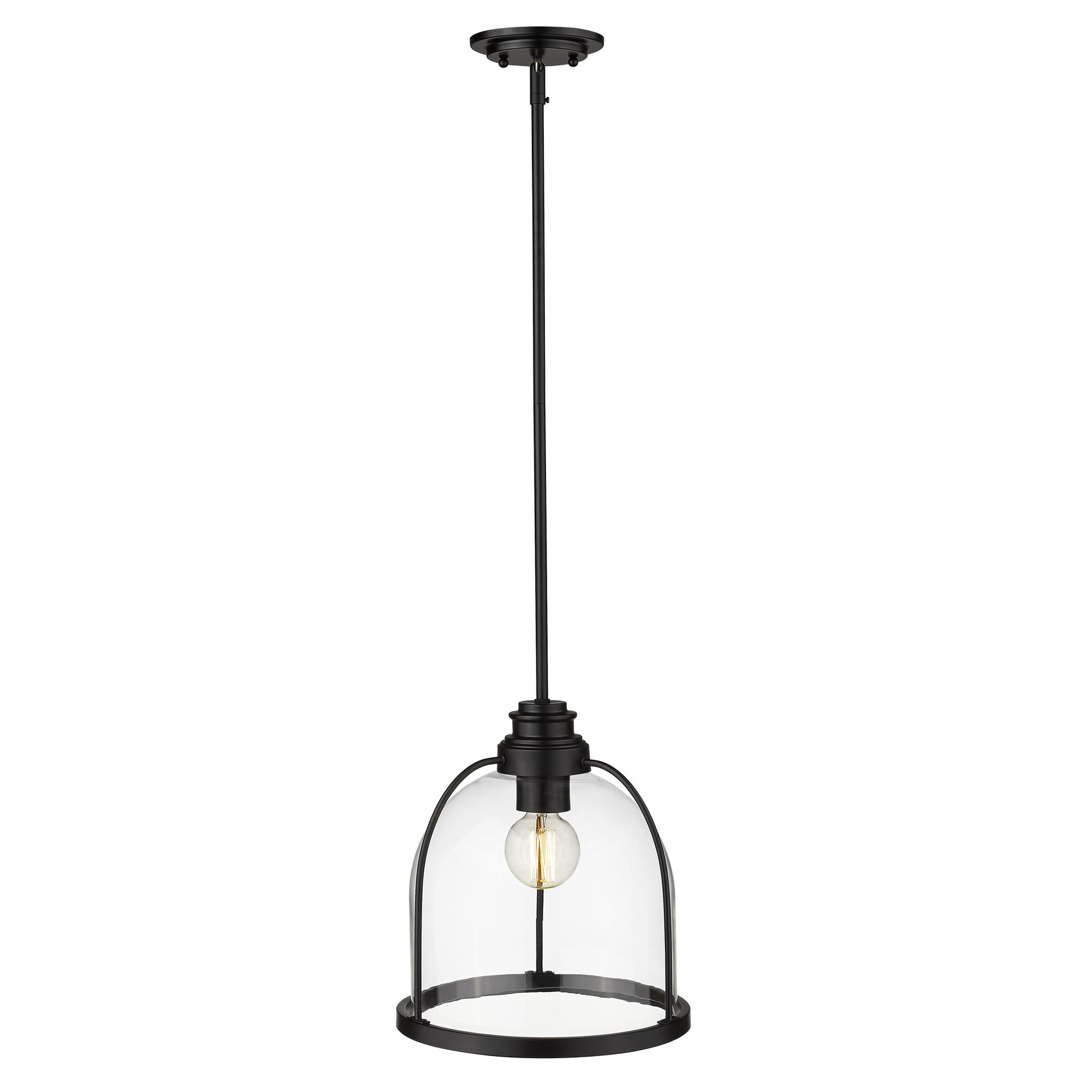 Stanton 1-Light Matte Black Pendant By Homeroots | Pendant Lamps | Modishstore - 6