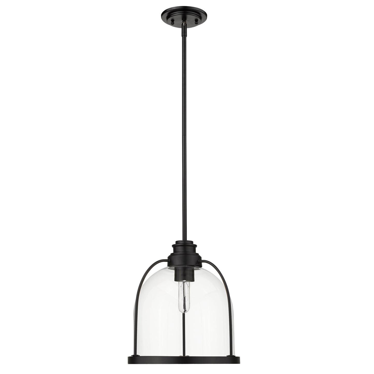 Stanton 1-Light Matte Black Pendant By Homeroots | Pendant Lamps | Modishstore - 7