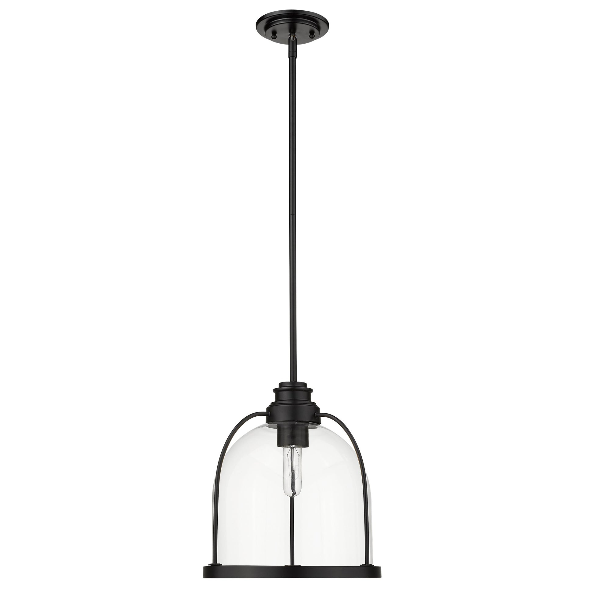 Stanton 1-Light Matte Black Pendant By Homeroots | Pendant Lamps | Modishstore - 7