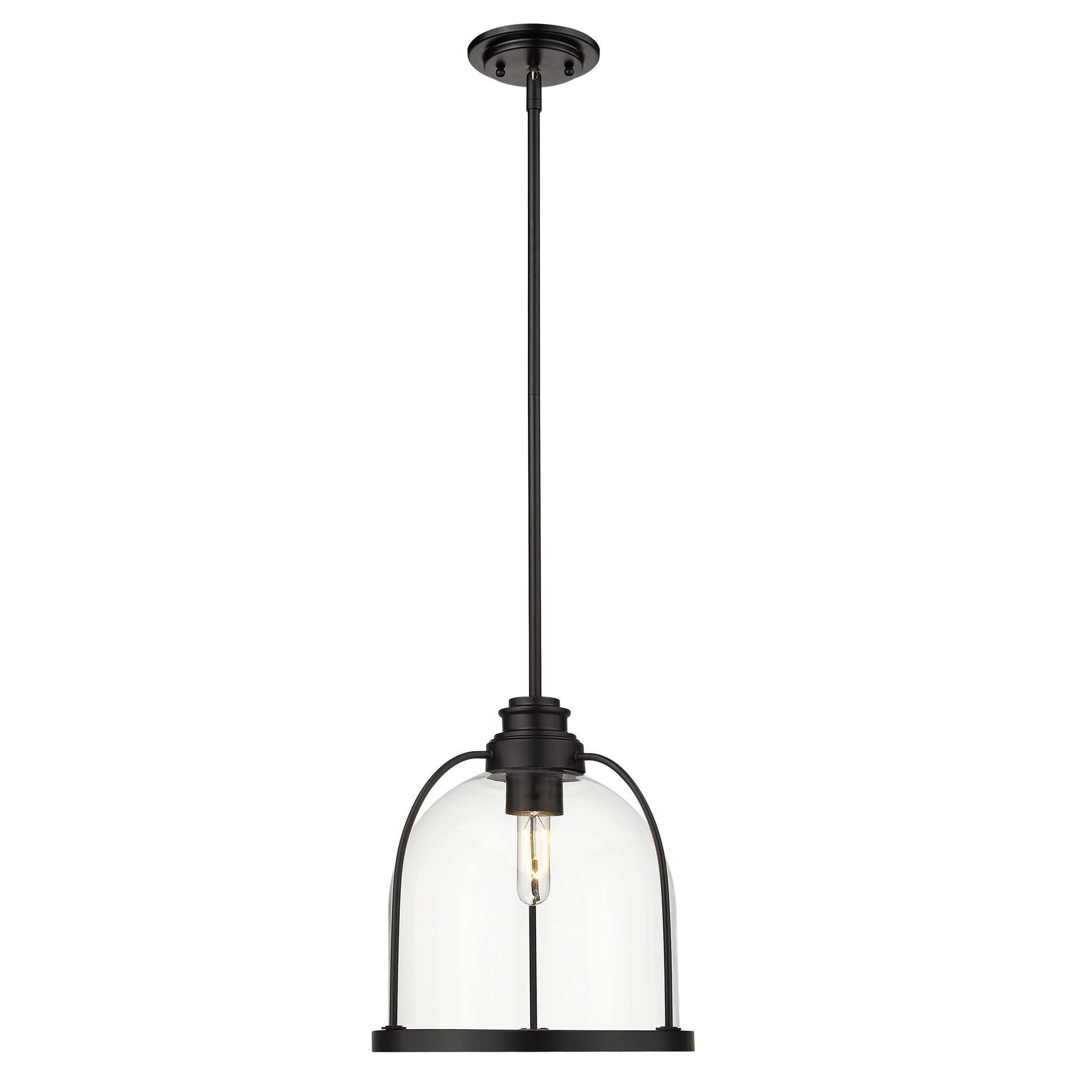 Stanton 1-Light Matte Black Pendant By Homeroots | Pendant Lamps | Modishstore - 8