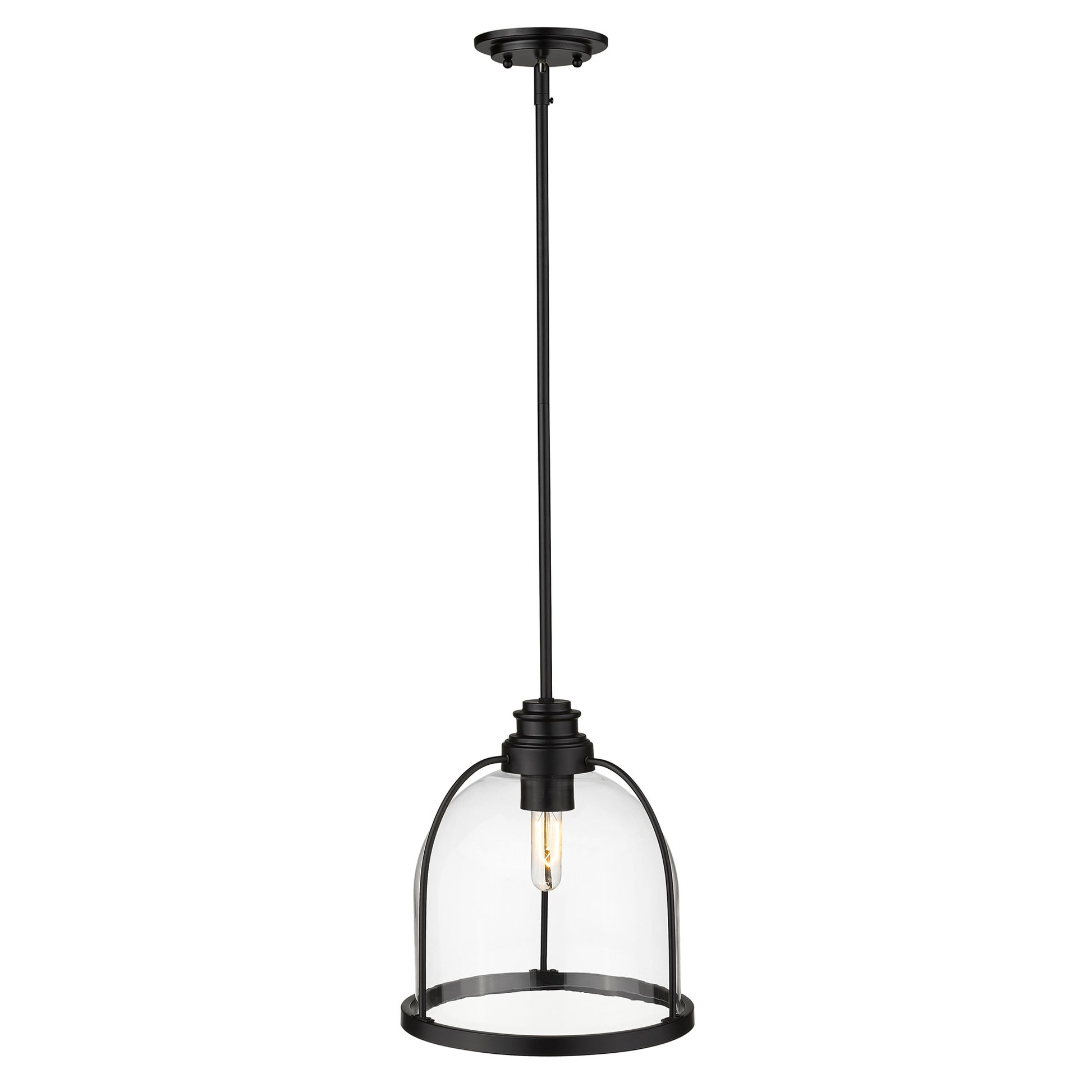 Stanton 1-Light Matte Black Pendant By Homeroots | Pendant Lamps | Modishstore - 9