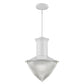 Skylar 1-Light White Pendant With Halophane Glass Shade By Homeroots | Pendant Lamps | Modishstore