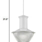 Skylar 1-Light White Pendant With Halophane Glass Shade By Homeroots