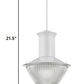Skylar 1-Light White Pendant With Halophane Glass Shade By Homeroots | Pendant Lamps | Modishstore - 5