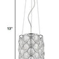 Isabella 1-Light Polished Nickel Drum Pendant With Crystal Accents By Homeroots