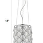 Isabella 1-Light Polished Nickel Drum Pendant With Crystal Accents By Homeroots | Pendant Lamps | Modishstore - 5