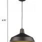 Industrial Brushed Bronze Hanging Light By Homeroots | Pendant Lamps | Modishstore - 2