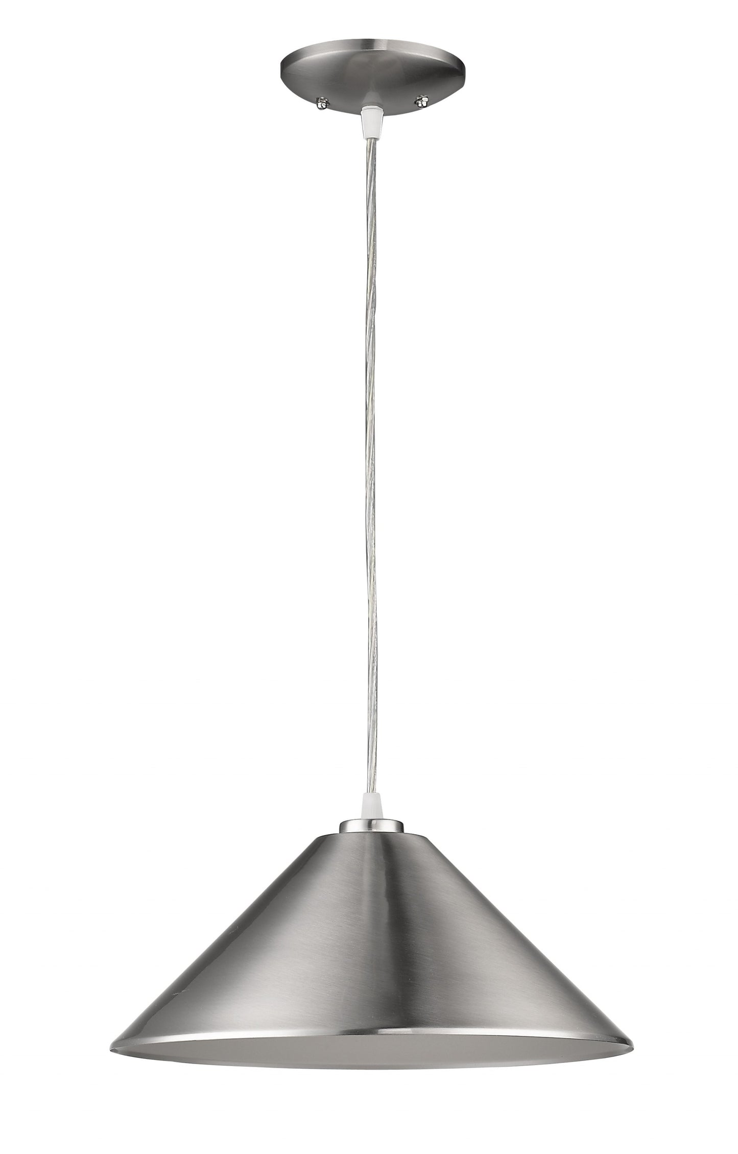 Industrial Silver Conical Hanging Light By Homeroots | Pendant Lamps | Modishstore
