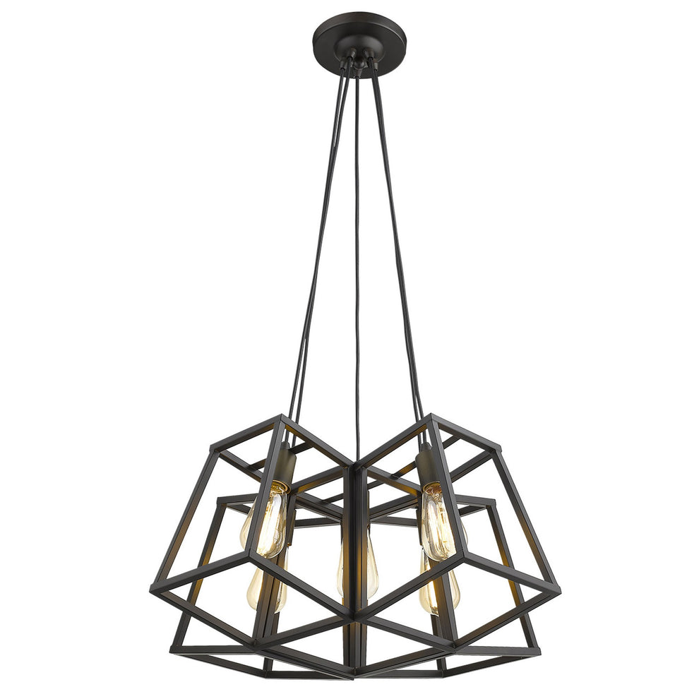 Tiberton 5-Light Oil-Rubbed Bronze Chandelier By Homeroots | Chandeliers | Modishstore - 2